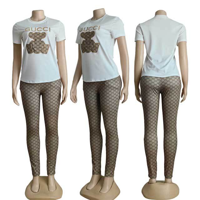 Embroidery Short Sleeve Casual Tracksuit Set
