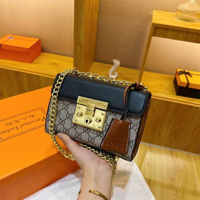 Chained Leather Fashion Messenger Bag