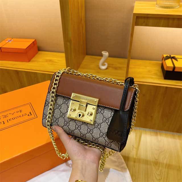 Chained Leather Fashion Messenger Bag