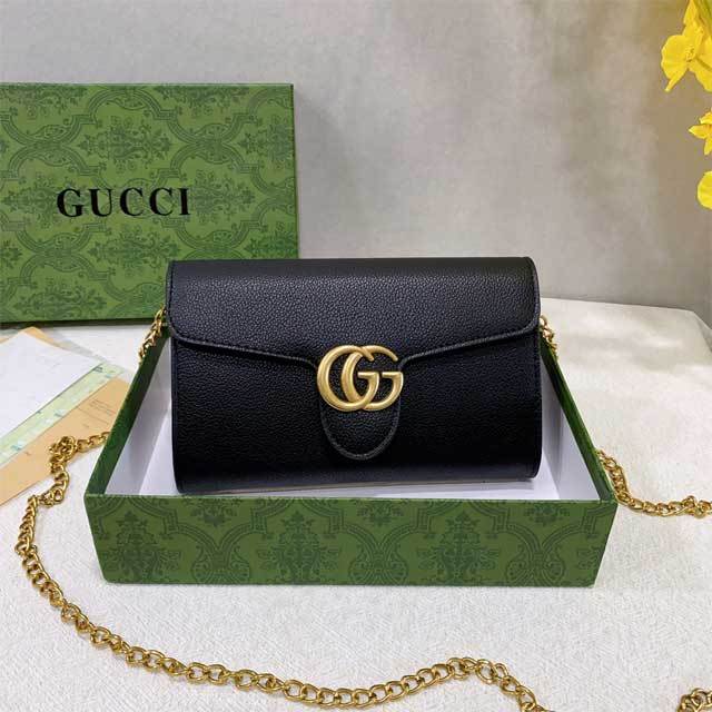 Chained Leather Female Messenger Bag