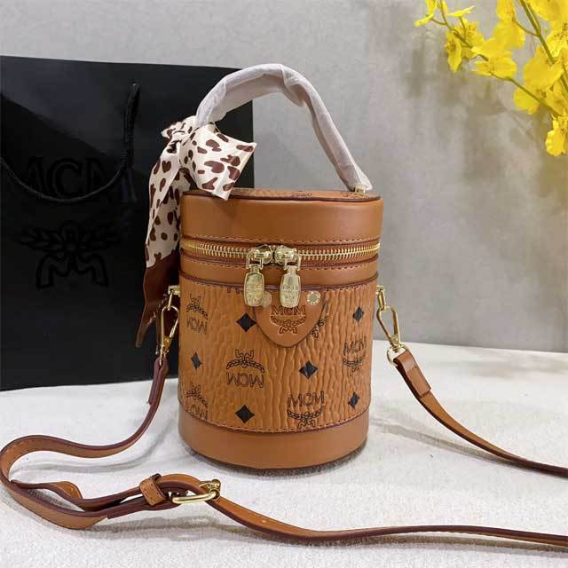 Printed Leather Women Crossbody Makeup Bag