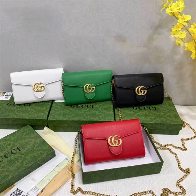 Chained Leather Female Messenger Bag