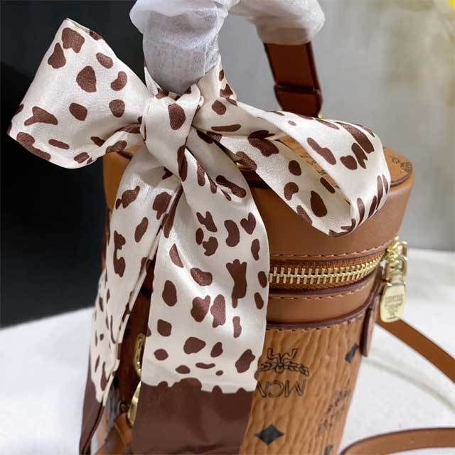 Printed Leather Women Crossbody Makeup Bag