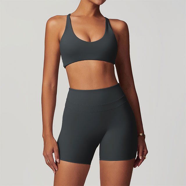 Activewear High Waist Two Pieces Short Set