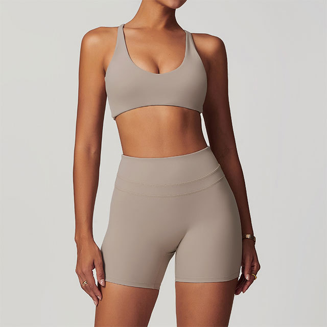 Activewear High Waist Two Pieces Short Set