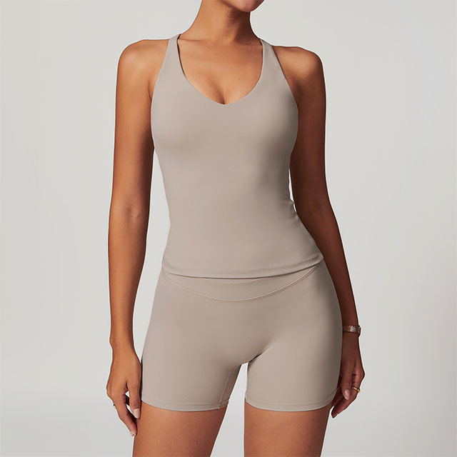 Jogger Style Tank Top High Waist Short Set