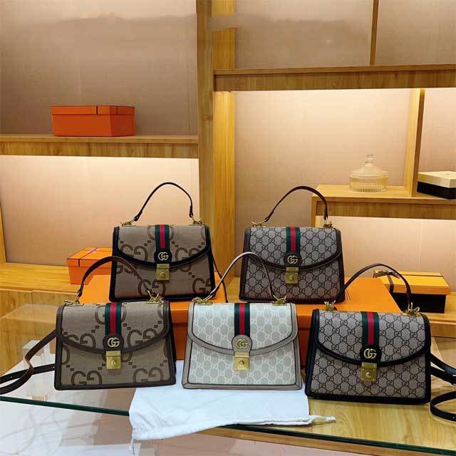 Leather Printed Crossbody Handbag