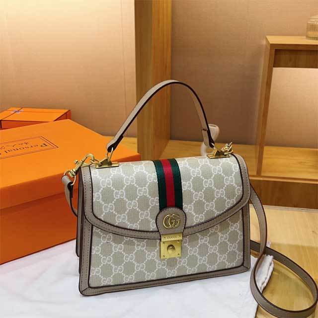 Leather Printed Crossbody Handbag