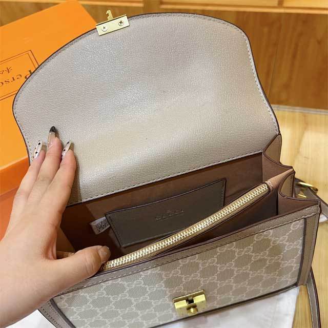 Leather Printed Crossbody Handbag