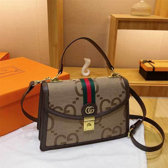 Leather Printed Crossbody Handbag