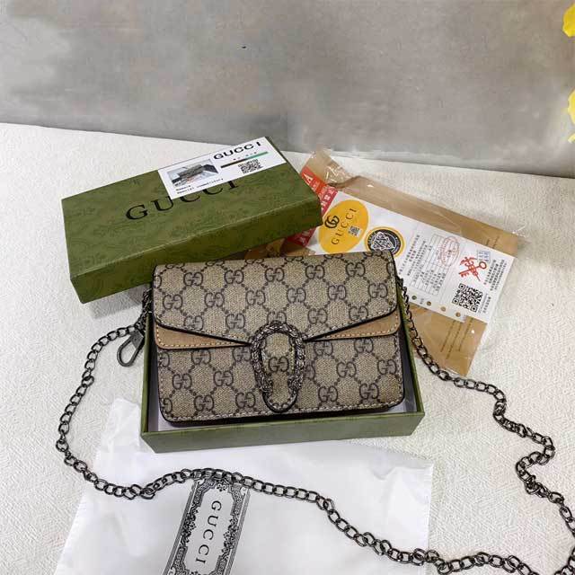 Chained Leather Fashion Messenger Bag