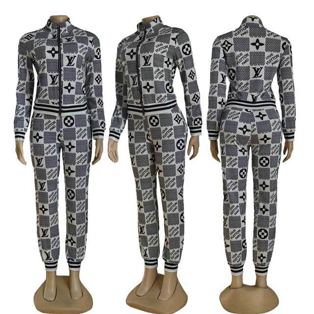 Printed Long Sleeve Casual Jogging Suit