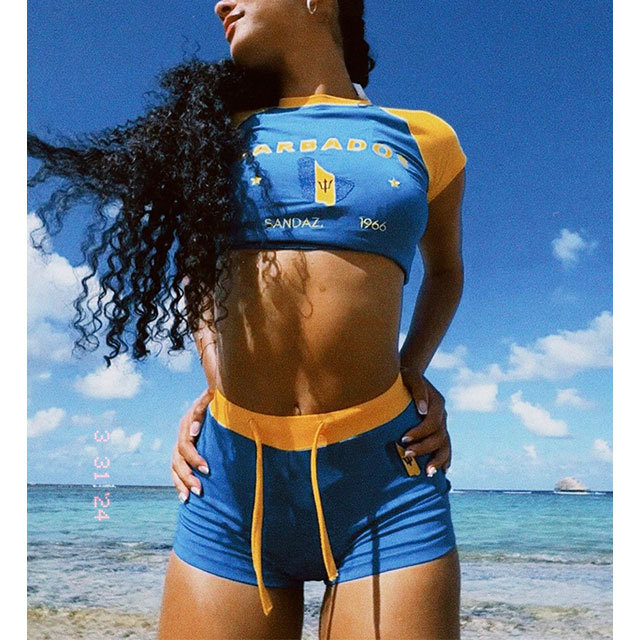 Barbados Vibes Active Short Set