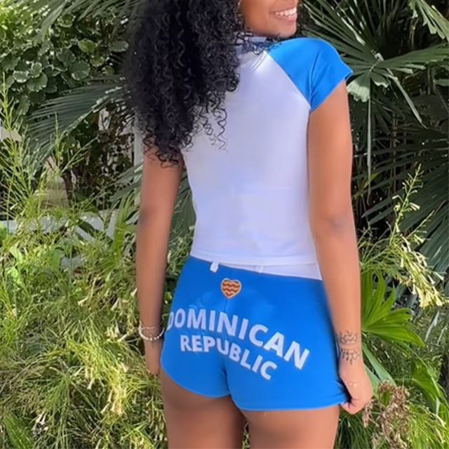 Dominican Republic Vibes Active Short Set