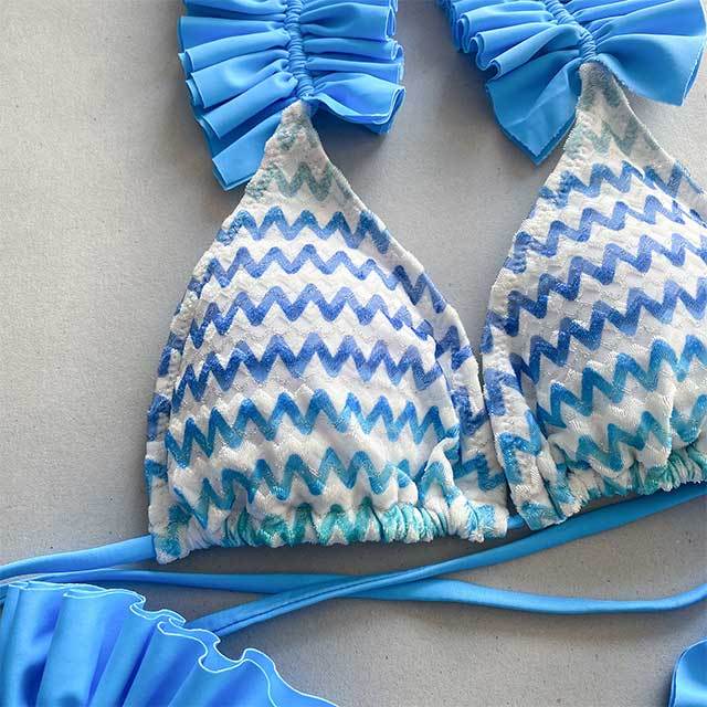 Folded Design 3pc Swimming Bikini Set