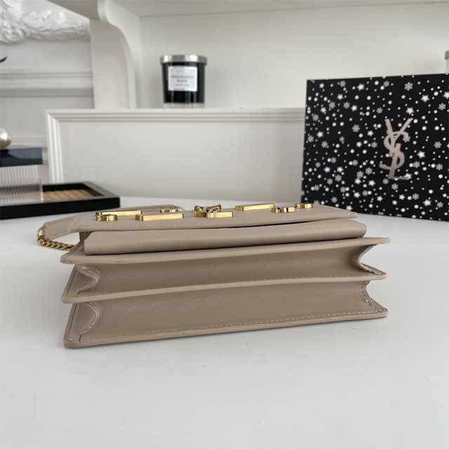 Metal Logo Leather Fashion Messenger Bag