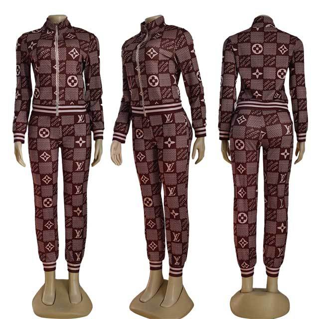 Printed Long Sleeve Casual Jogging Suit