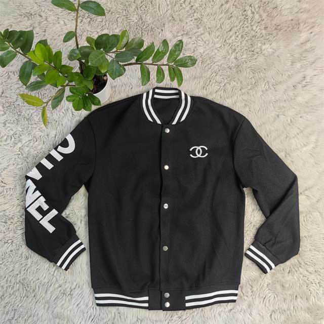 Embroidery Long Sleeve Baseball Jacket