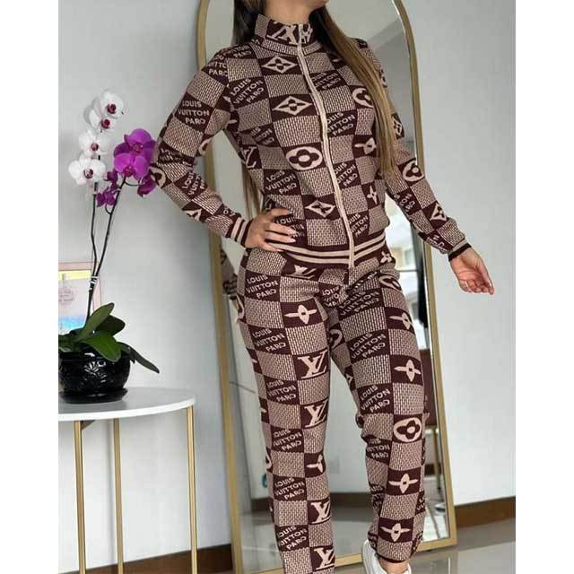 Printed Long Sleeve Casual Jogging Suit