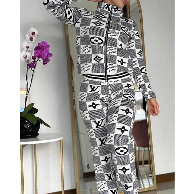 Printed Long Sleeve Casual Jogging Suit