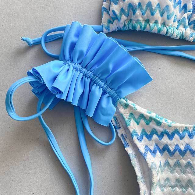 Folded Design 3pc Swimming Bikini Set