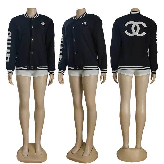 Embroidery Long Sleeve Baseball Jacket