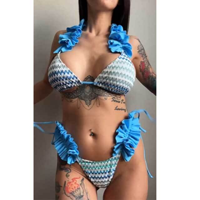 Folded Design 3pc Swimming Bikini Set