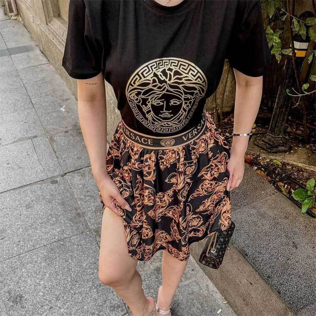Printed High Waist Skirt Set
