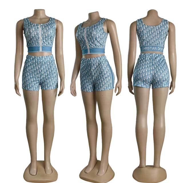 Printed Tank Top Sport Short Set