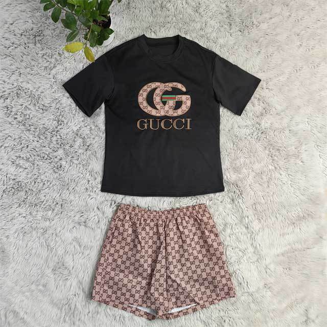 Embroidery Top Casual Short Set