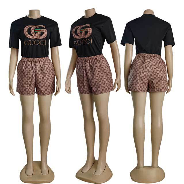 Embroidery Top Casual Short Set