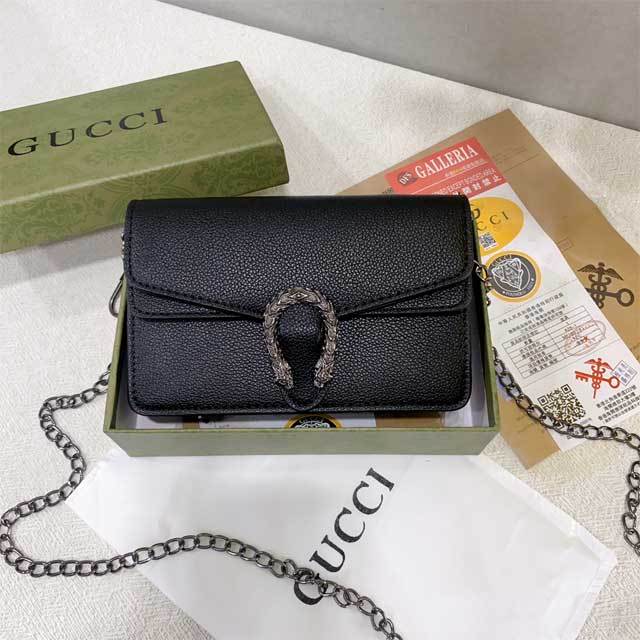 Fashion Chained Leather Messenger Bag