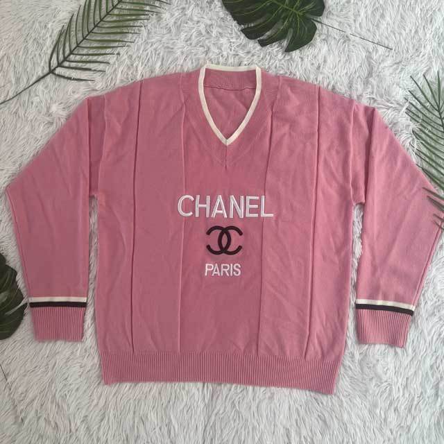 Embroidery Long Sleeve Knit Sweater Top