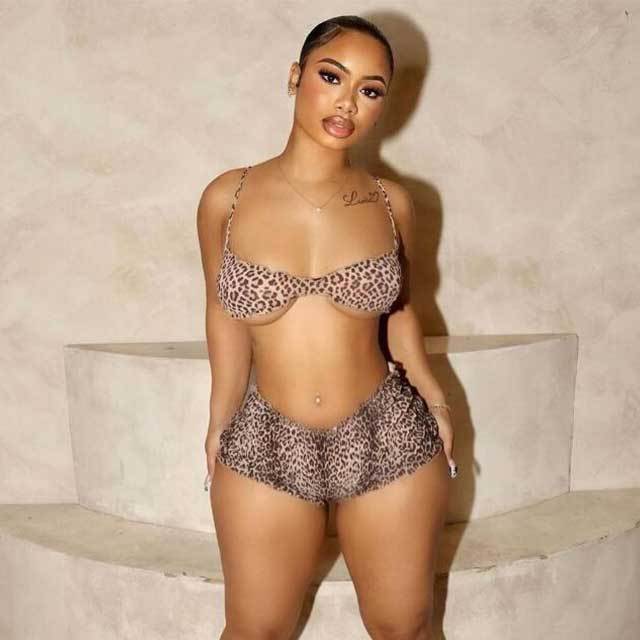 Leopard Mesh Co-ord Short Set