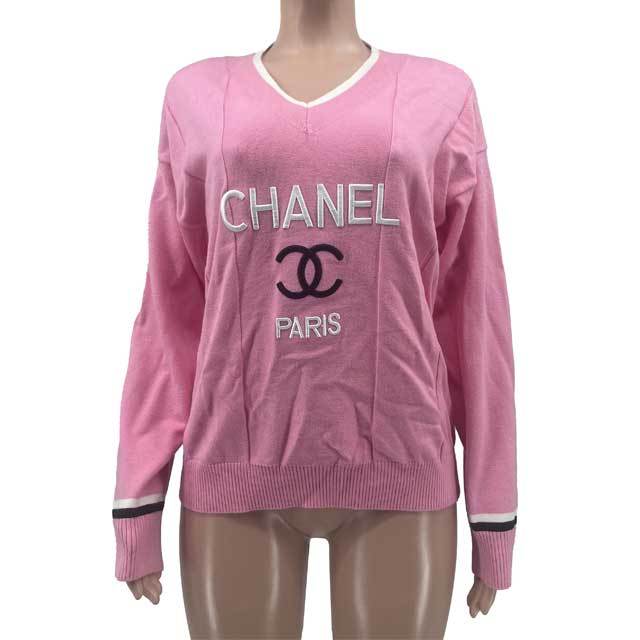 Embroidery Long Sleeve Knit Sweater Top