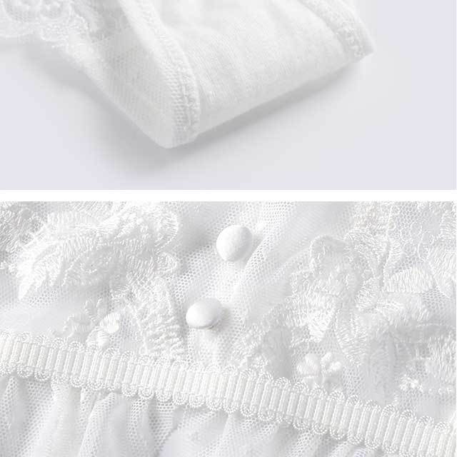 Lace Corset Top Ruffle Short Set