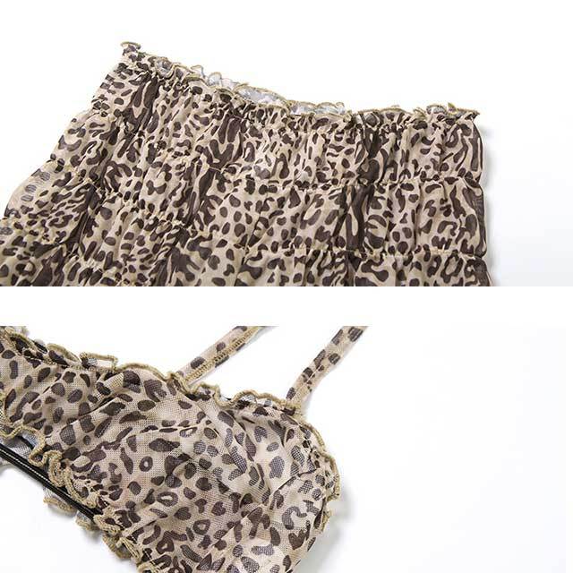 Leopard Mesh Co-ord Short Set