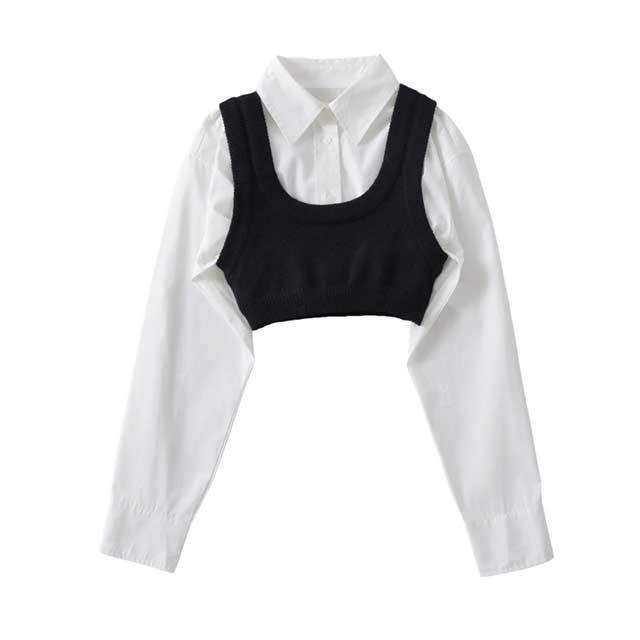 Long Sleeve Blouse Shirt Shawl Top