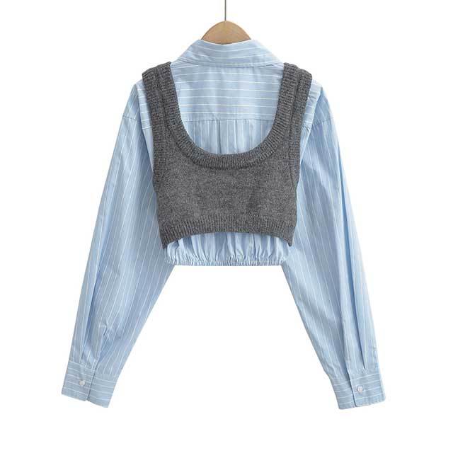 Long Sleeve Blouse Shirt Shawl Top