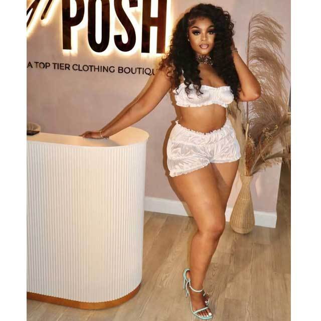 Ruched Cami Top Casual Short Set