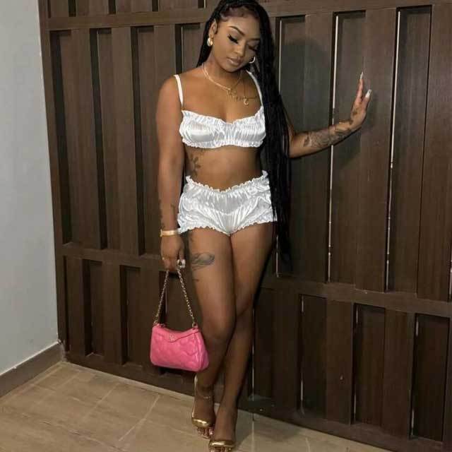 Ruched Cami Top Casual Short Set