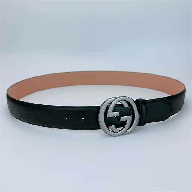 G-Shaped Logo Leather Men Jeans Belt