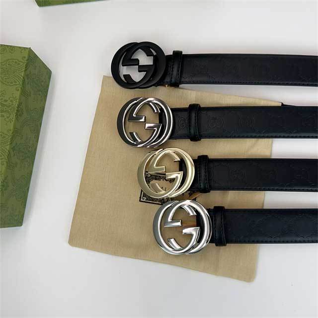 G-Shaped Logo Leather Men Jeans Belt