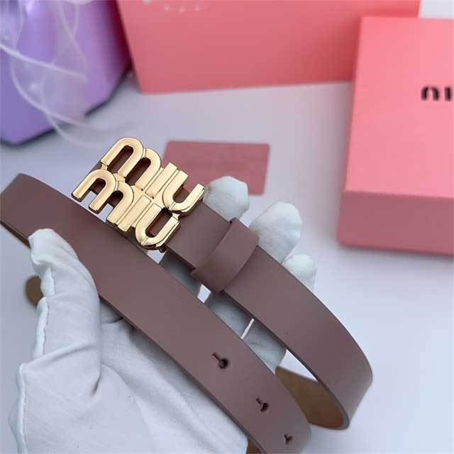 Metal Logo Leather Women Jeans Belt