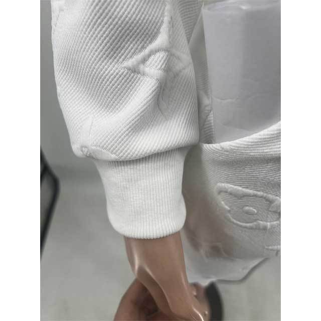 Embroidery Embossing Long Sleeve Fall Jogging Suit