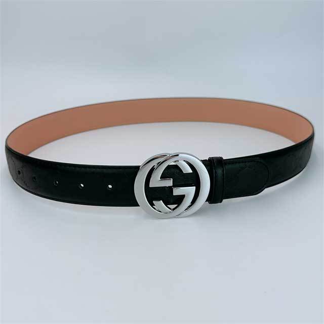 G-Shaped Logo Leather Men Jeans Belt