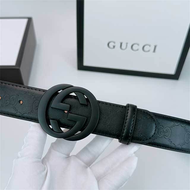 G-Shaped Logo Leather Men Jeans Belt