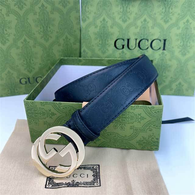 G-Shaped Logo Leather Men Jeans Belt