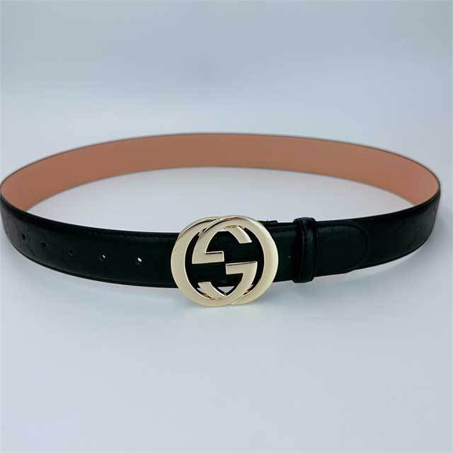 G-Shaped Logo Leather Men Jeans Belt