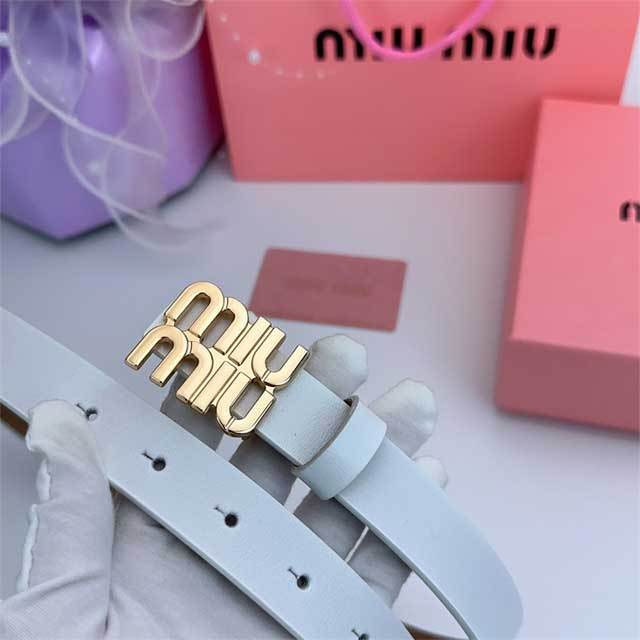 Metal Logo Leather Women Jeans Belt
